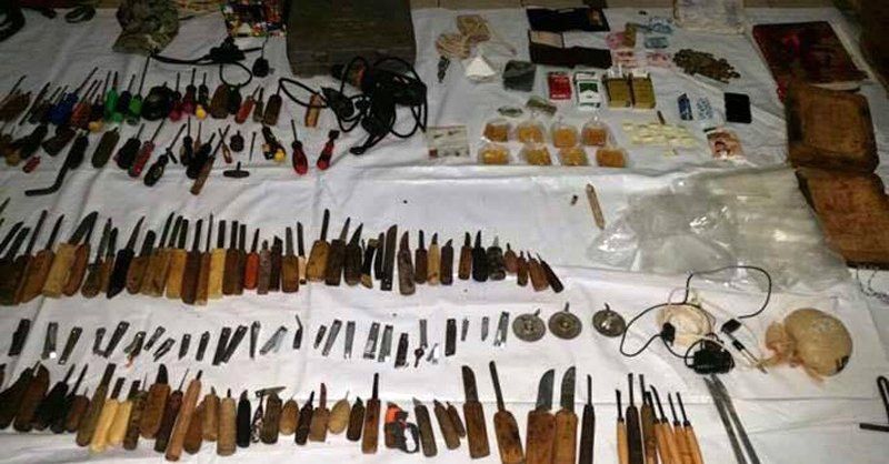 Policía asegura armas y droga en cateo a penal de Ciudad Victoria