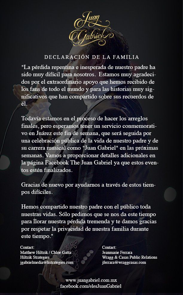 Homenaje a Juan Gabriel este fin de semana en Ciudad Juárez - CrJZ9ayUEAAX8QW