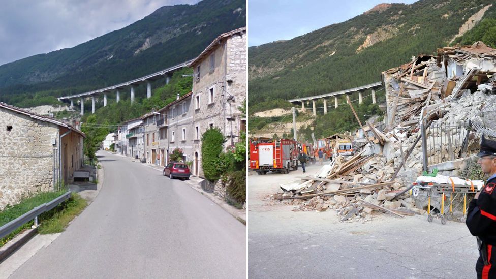 Galería: el antes y el después del terremoto en Italia