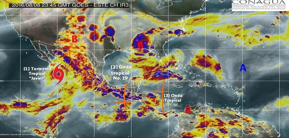 Javier cerca de impactar en Baja California Sur