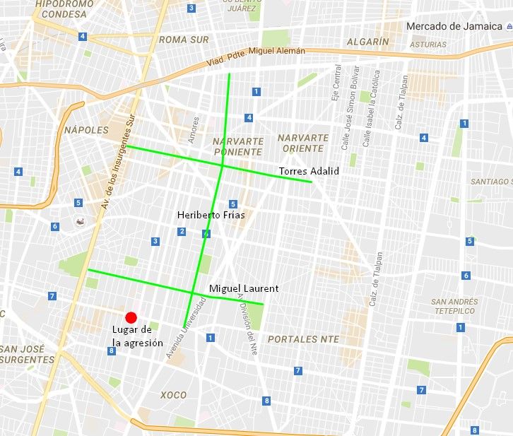 'Sin rastro del conductor del Audi': PGJ - Lord-Audi-mapa