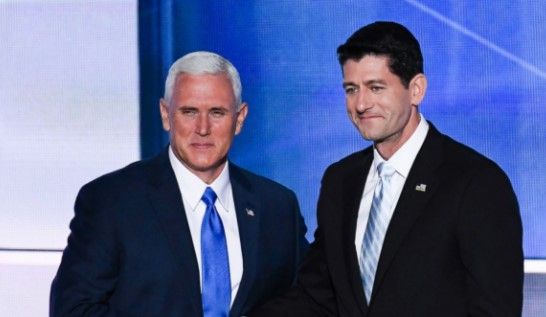 Pence contradice a Trump y apoya reelección de Ryan