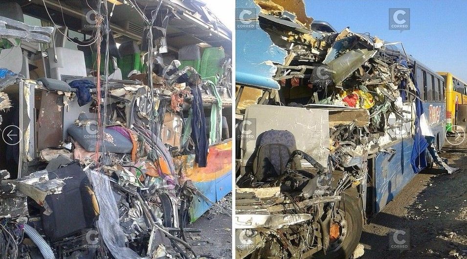 Video: mueren 17 por choque de autobuses en Perú - Nasca-peru-choque