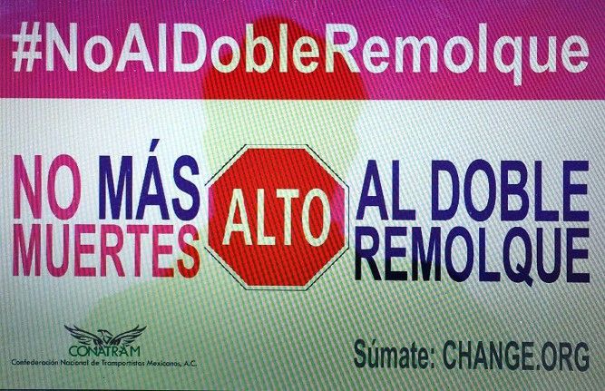 Quieren frenar muertes por accidentes de tráiler doble remolque - No-al-doble-remolque