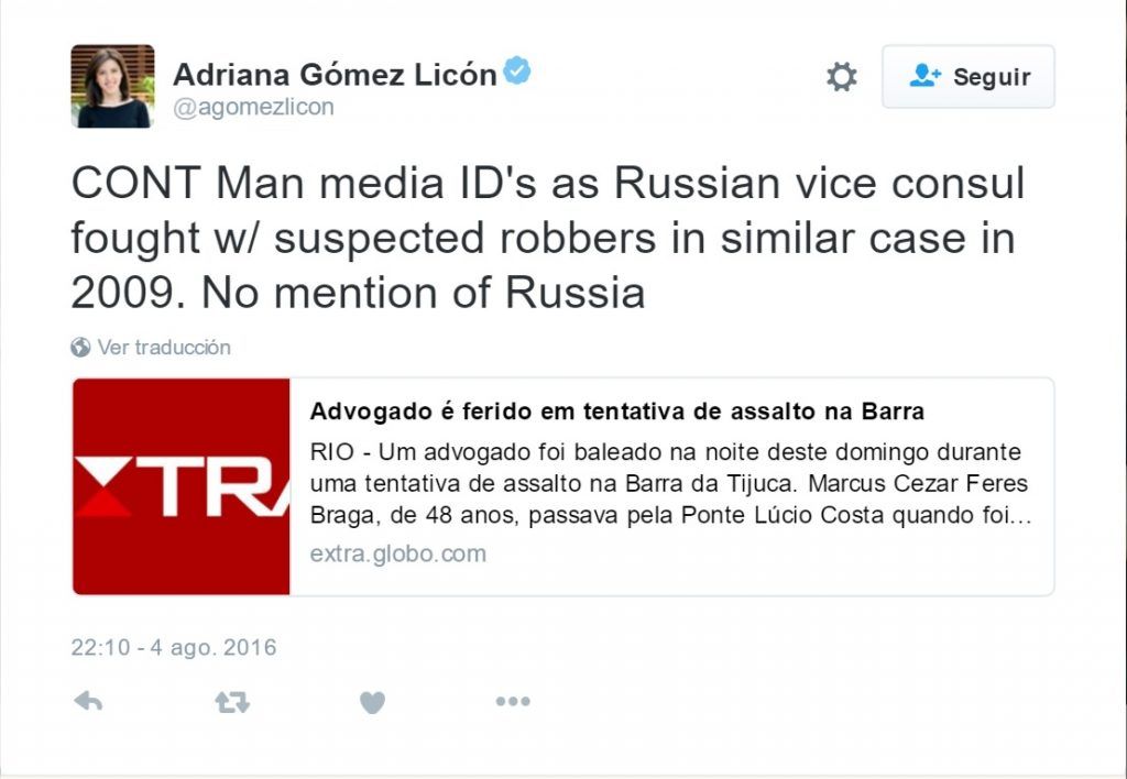 Hombre que mató a delincuente cerca de Villa Olímpica no es diplomático ruso: consulado - Tuit-Adriana-Gómez-Licón-1024x708
