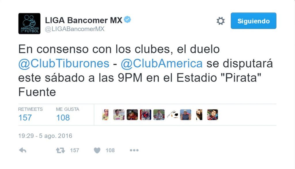 Suspenden el Veracruz vs América por mal tiempo - Tuit-Veracruz-América-3-1024x588