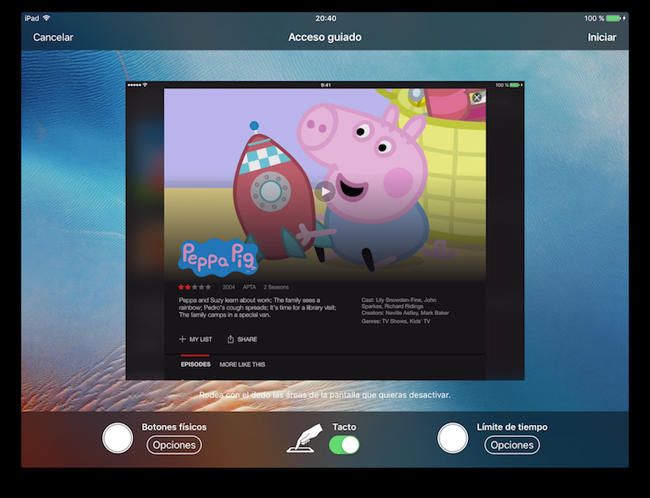 La opción de iOS para mantener a un bebé tranquilo