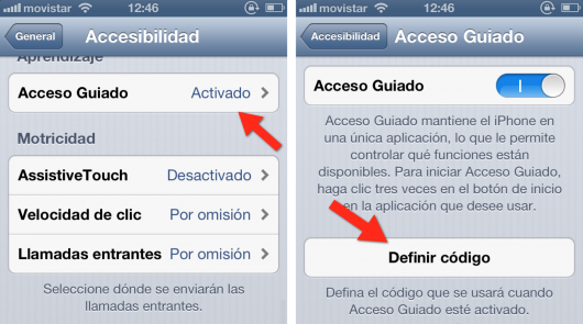 La opción de iOS para mantener a un bebé tranquilo - acceso-guiado