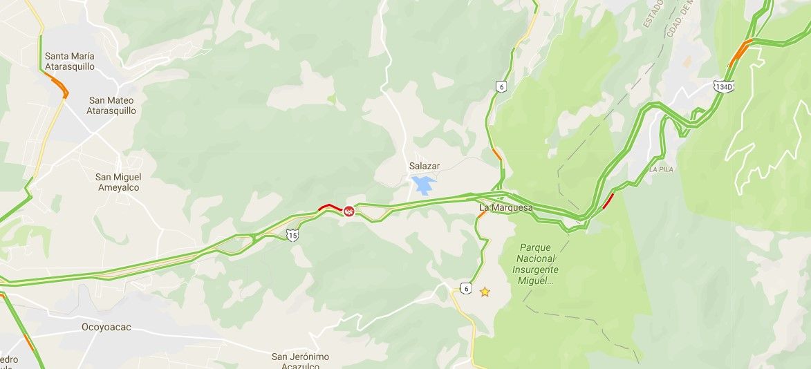 Vuelca tráiler en la carretera México-Toluca - accidente-mexico-toluca