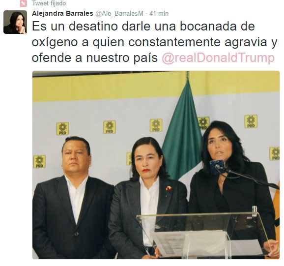 Las reacciones de políticos por la reunión Trump-EPN - alejandra-barrales