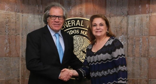 Procuradora Arely Gómez recibe a secretario general de la OEA