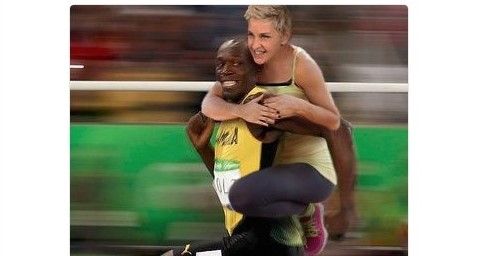 Acusan de racista a Ellen DeGeneres por fotomontaje con Usain Bolt
