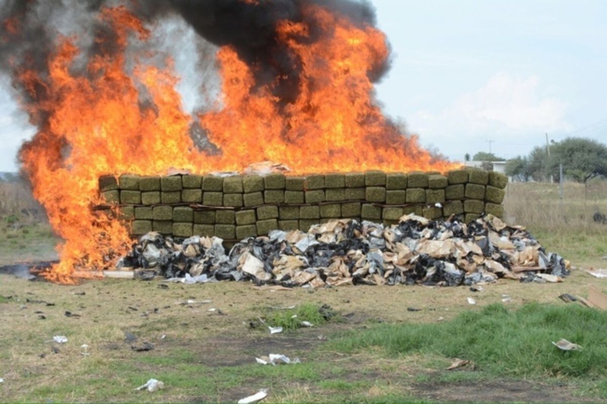 Incineran más de una tonelada de narcóticos en Nayarit