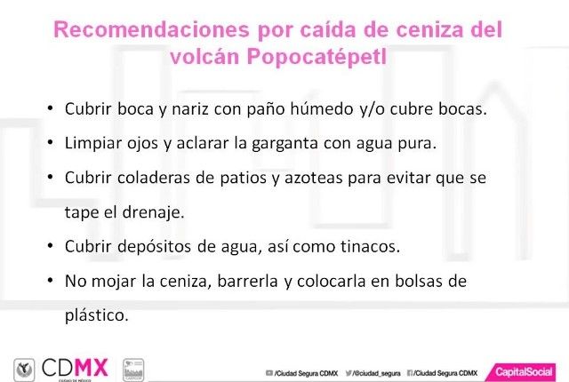 Cae ceniza en ocho delegaciones de la Ciudad de México - ceniza-recomendaciones
