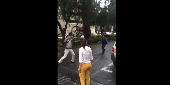 Video: conductor agrede a ciclista en Polanco