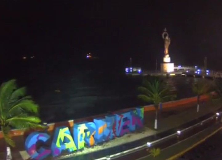 Tormenta tropical Earl sobre Ciudad del Carmen