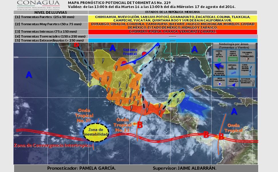 Continuarán lluvias en varios estados del país - clima-17-de-agosto-2