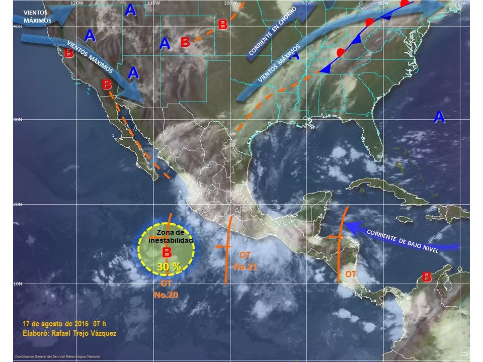 Continuarán lluvias en varios estados del país - clima-17-de-agosto