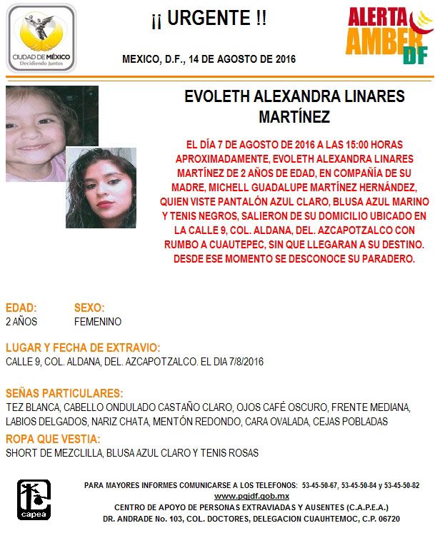 Activan Alerta Amber en la Ciudad de México - evoleth