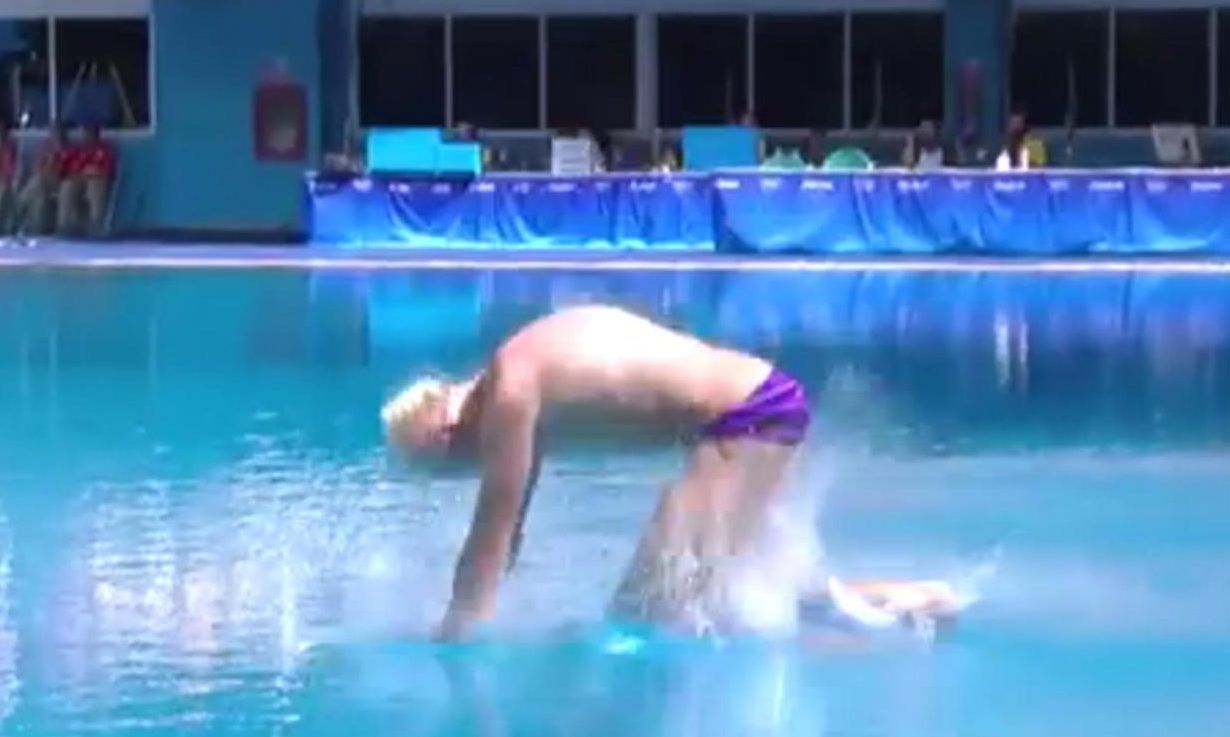 La explicación del clavadista que sacó “0” en un clavado