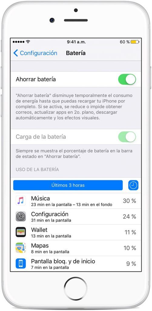 Cómo afectamos la batería de nuestro iPhone - iphone6-ios9-low-power-mode-502x1024