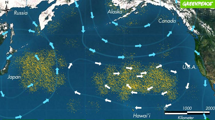 Cada año se acumulan 8 millones de toneladas de plástico en los oceános - isola-di-plastica-oceano