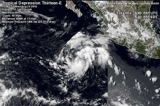 Se forma tormenta tropical Lester al sur de Baja California