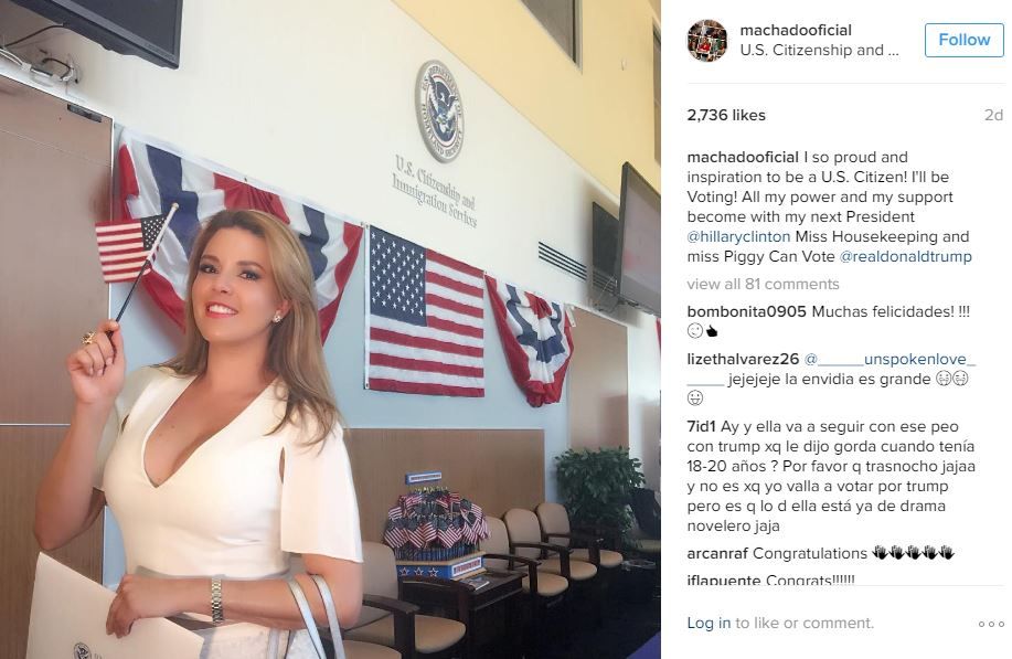 Alicia Machado se hace ciudadana estadounidense para votar contra Trump - machado-1