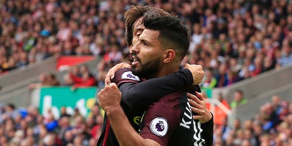 Sin pisar el acelerador, el Manchester City golea al Stoke