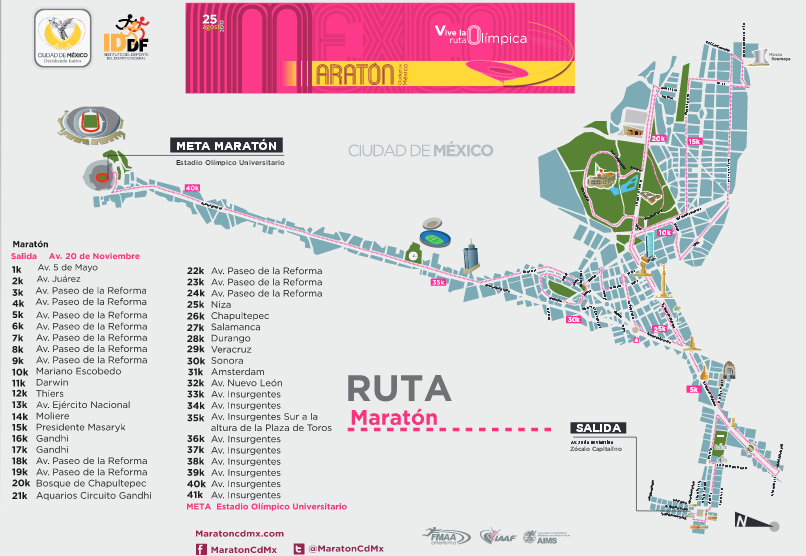 Se celebra el día de hoy el Maratón de la Ciudad de México - maraton