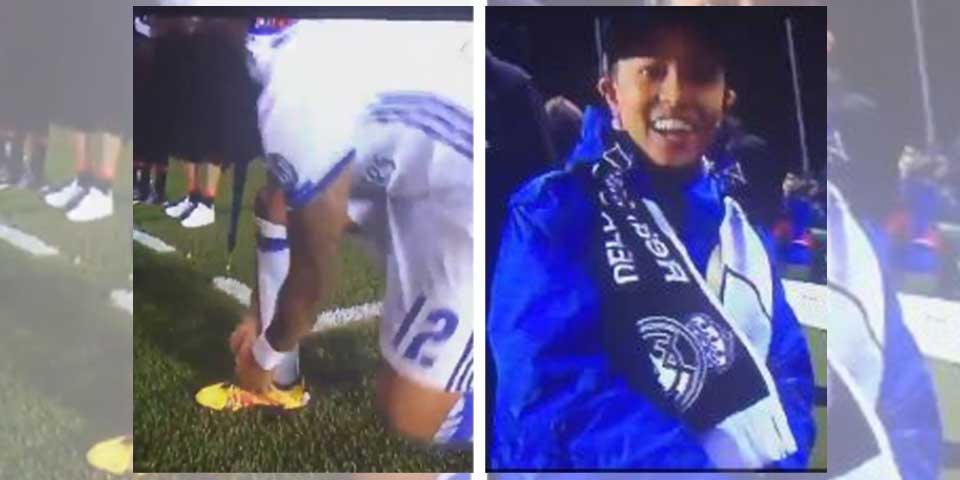 Marcelo sorprende a niños refugiados y les regala sus tachones