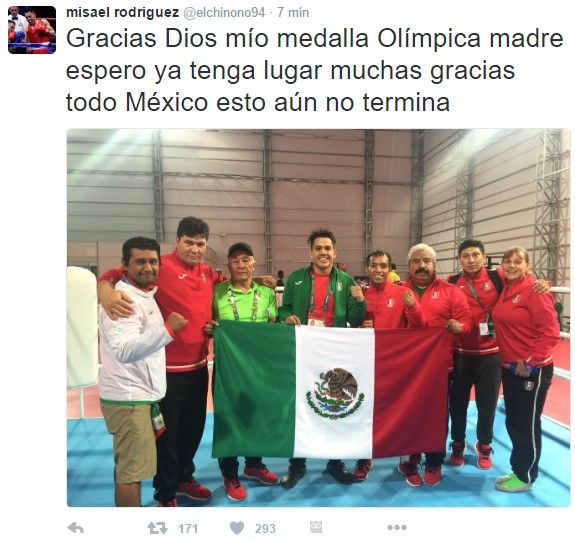 Misael Rodríguez asegura medalla para México - misael-rodríguez-tuit
