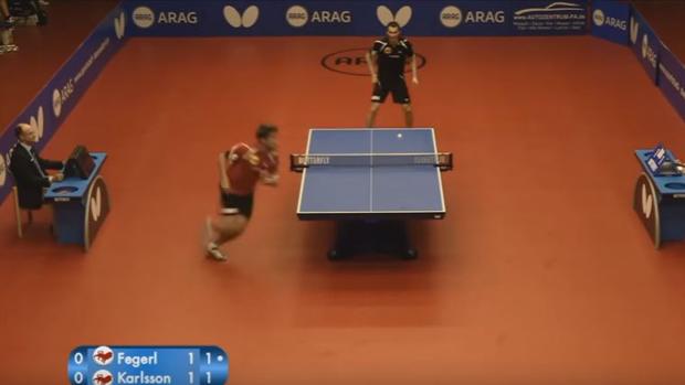 Video: emocionante punto en tenis de mesa