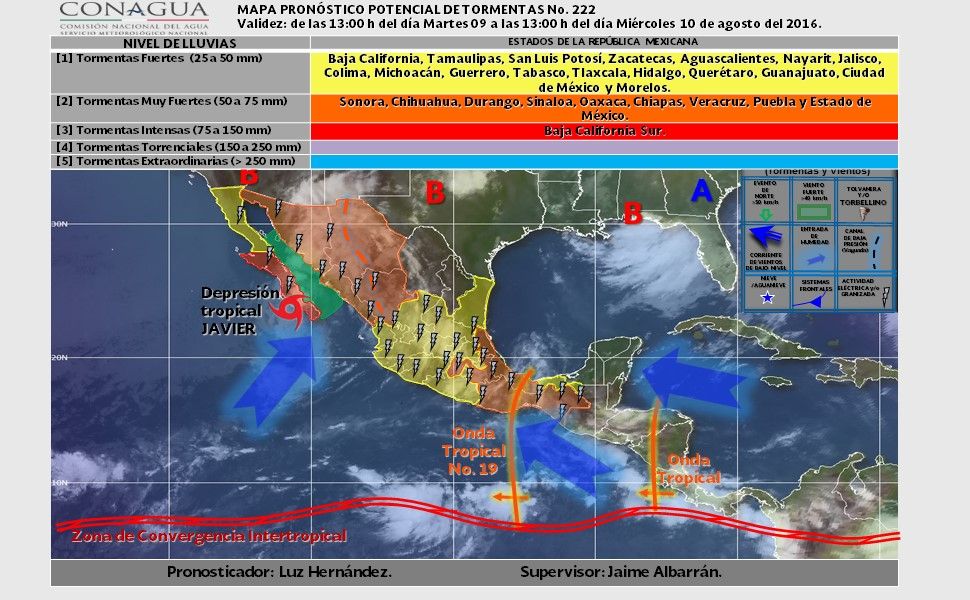Continúa la lluvia en todo el país - pronostico-10-de-agosto