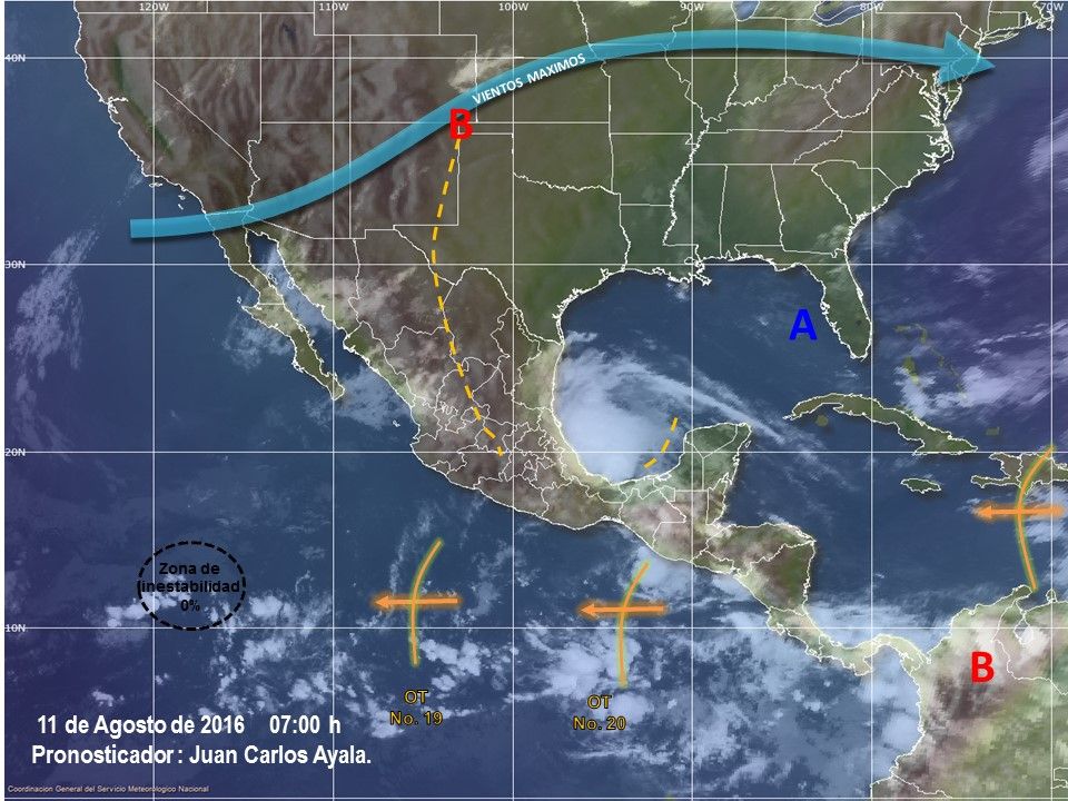 Habrá tormentas y chubascos en varios estados del país - pronostico-11-de-agosto-2