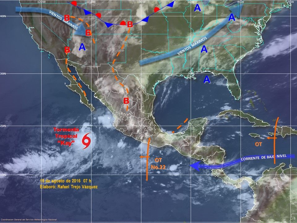 Se mantiene pronóstico de lluvias en gran parte del país - pronostico-19-de-agosto-2