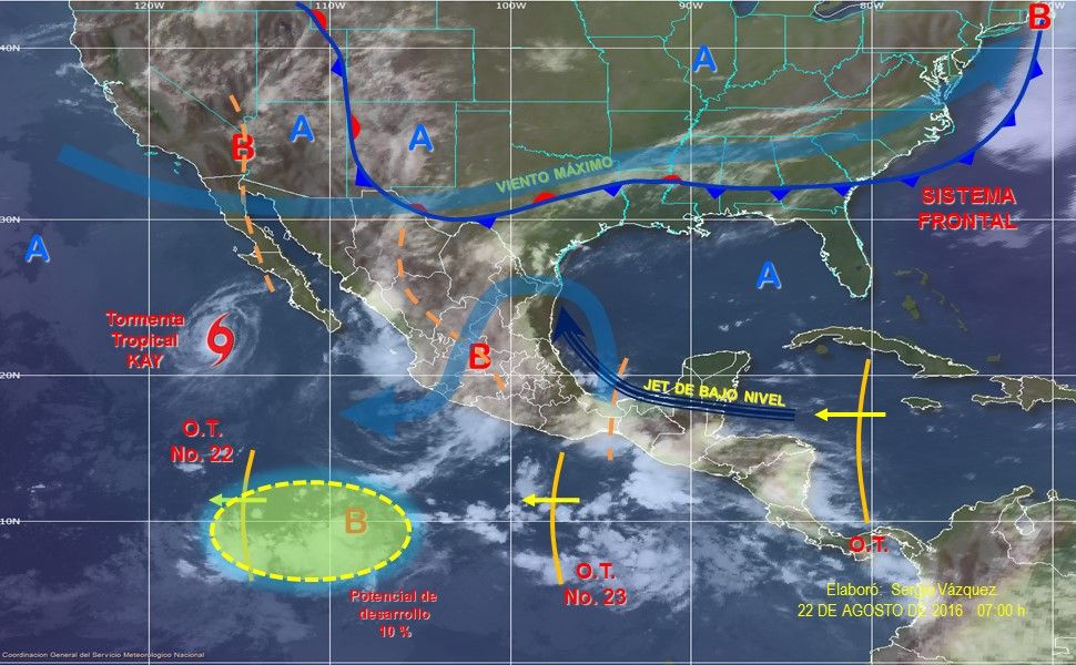 Continuarán las lluvias en gran parte de México - pronostico-22-de-agosto-2