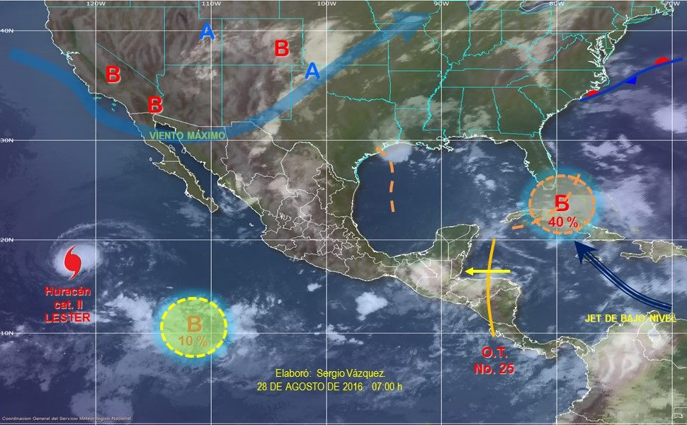 Fuertes tormentas afectarán el norte y centro de México - pronostico-28-de-agosto