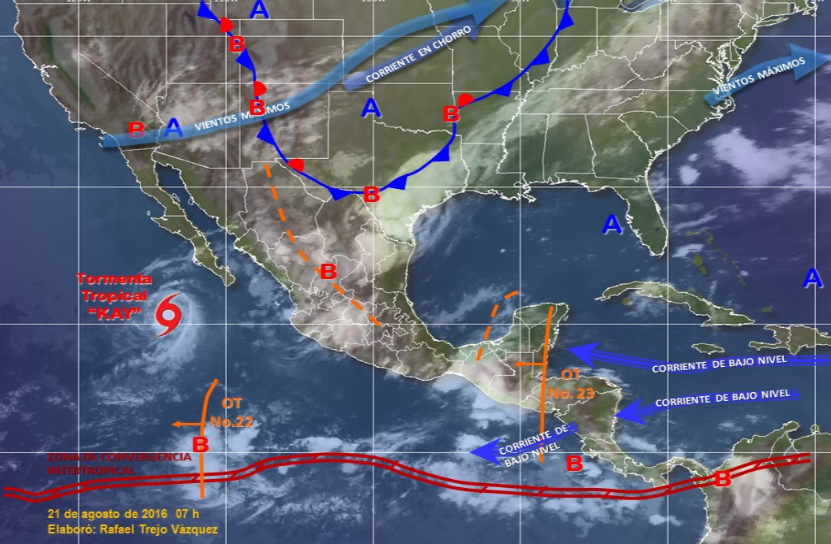 Pronostican tormentas para la mayor parte del país - pronostico-del-tiempo-21-08-2