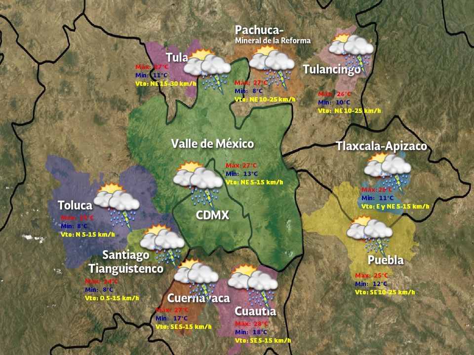 Continuarán lluvias intensas en el norte y el sur del país - pronostivo-vdm