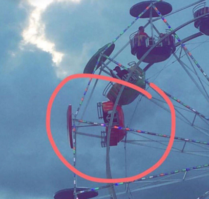 Caen 3 niñas de una rueda de la fortuna en Tennessee - rueda-de-la-fortuna