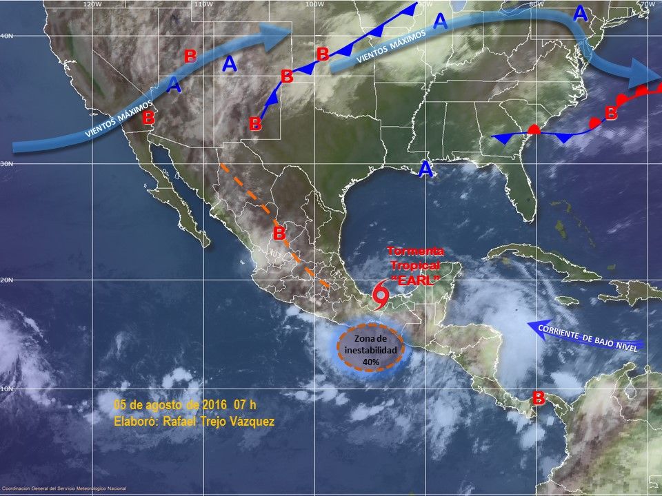 La tormenta Earl se mantiene sobre Tabasco - tormenta-Earl