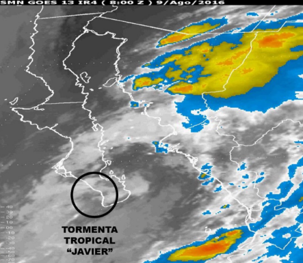 Javier se debilita a depresión tropical - tormenta-javier