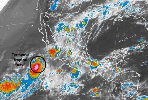 Se forma tormenta tropical Kay en el Pacífico