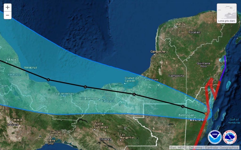 El Huracán Earl toca tierra - trayectoria-earl-1-1024x639