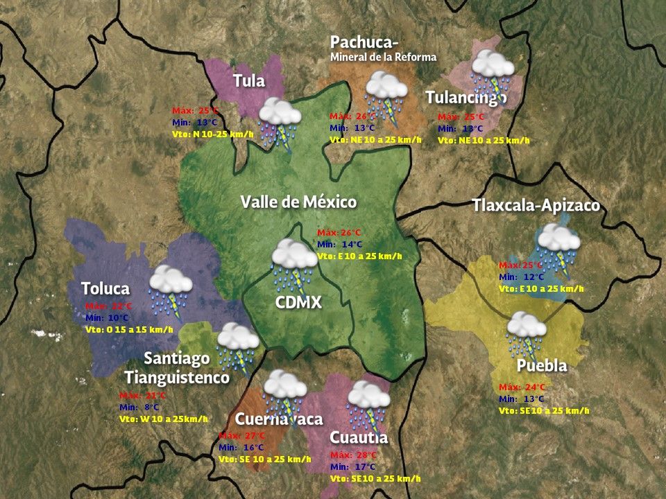 Pronostican tormentas para la mayor parte del país - valle-de-mexico-21-08