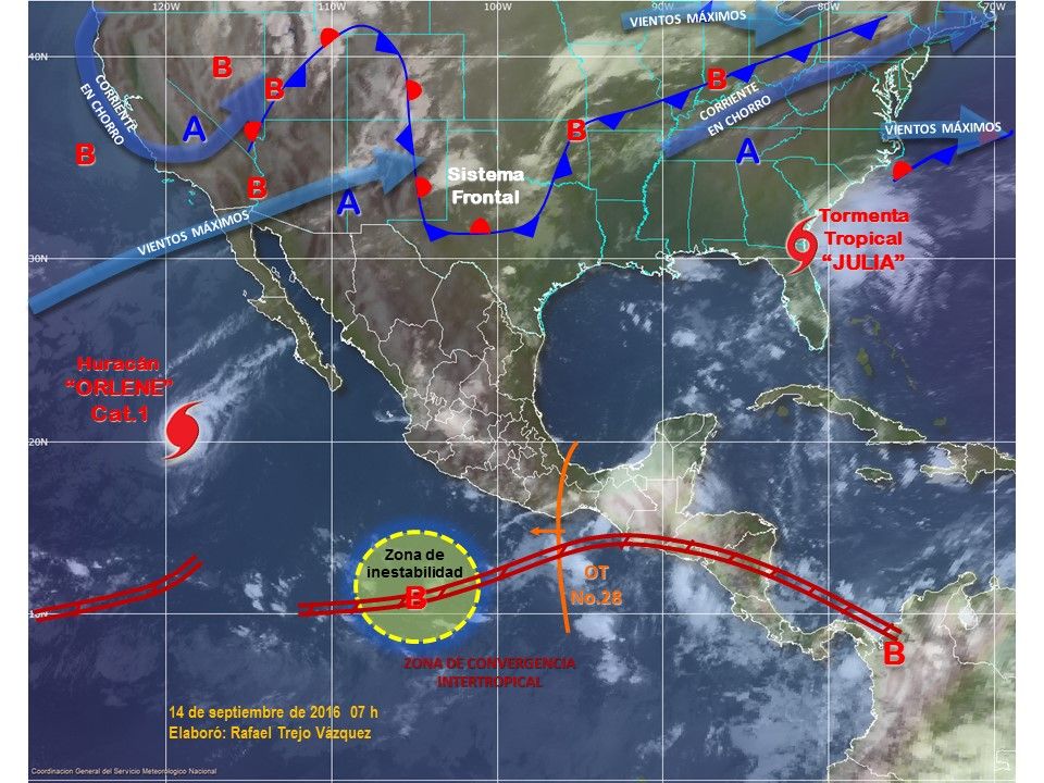 Se mantienen lluvias en todo el país - 1409-2