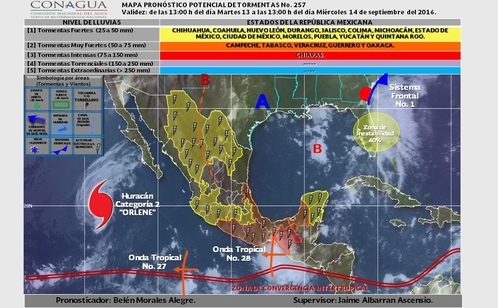 Se mantienen lluvias en todo el país - 1409