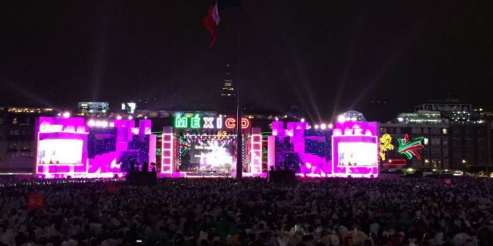 La celebración en el Zócalo para la fiesta del Grito de Independencia