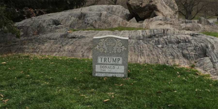 Exhiben "lápida de Trump" en una galería de NY - 2273770